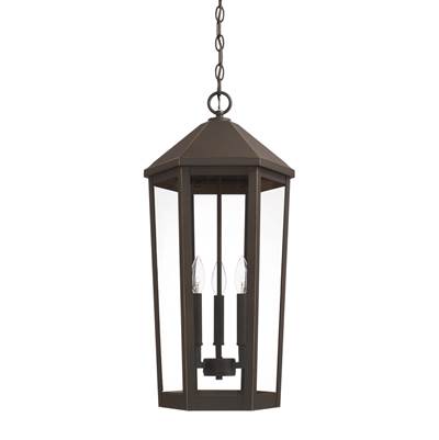 Capital Lighting Ellsworth Outdoor Pendant - 3-Light in Oiled Bronze