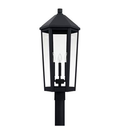 Capital Lighting Ellsworth Post Lantern - 3-Light in Black