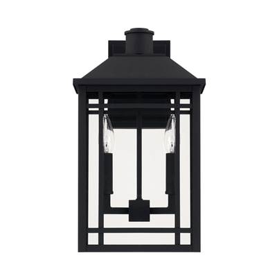 Capital Lighting Braden 2-Light Outdoor Wall Lantern in Black