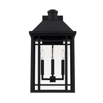 Capital Lighting Braden 3-Light Outdoor Wall Lantern in Black