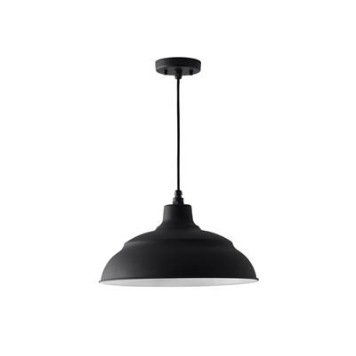 Capital Lighting RLM 1 Light Warehouse Shade in Black