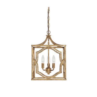 Capital Lighting Blakely 3-Light Foyer - Flush Mount Option in Antique Gold