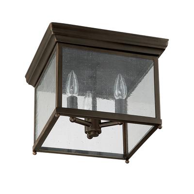Capital Lighting 3 Light Outdoor Ceiling Fixture in Old Bronze