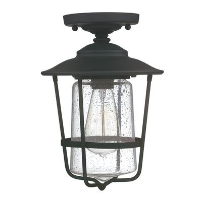 Capital Lighting Creekside 1 Light Outdoor Ceiling Fixture in Black