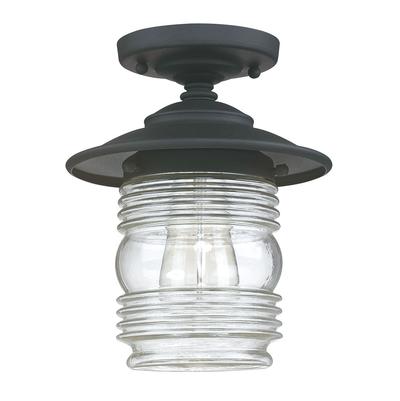 Capital Lighting Creekside 1 Light Outdoor Ceiling Fixture in Black
