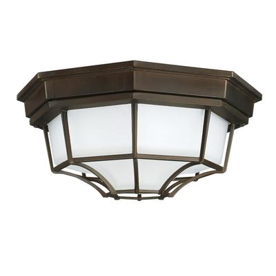 Capital Lighting 2 Light Outdoor Cast Aluminum Ceiling Fixture in Old Bronze