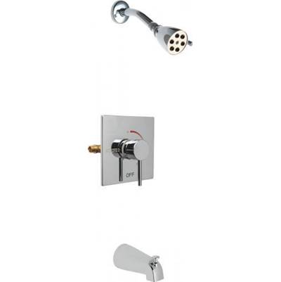 Chicago Faucets Square Trim Thermostatic Tub and Shower Valve