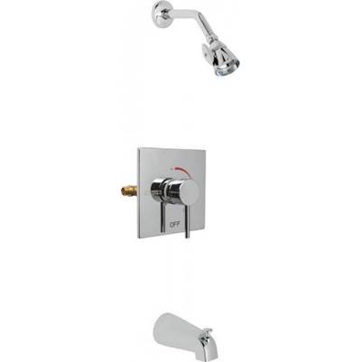 Chicago Faucets Square Trim Thermostatic Tub and Shower Valve