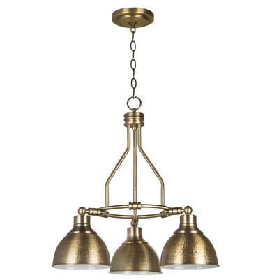 Craftmade Timarron Down Chandelier - 3 Light in Legacy Brass