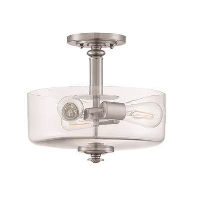 Craftmade Dardyn 3 Light Convertible Semi-Flush - Clear Glass in Brushed Polished Nickel