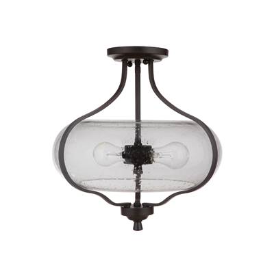 Craftmade Serene 2 Light Semi-Flush in Espresso