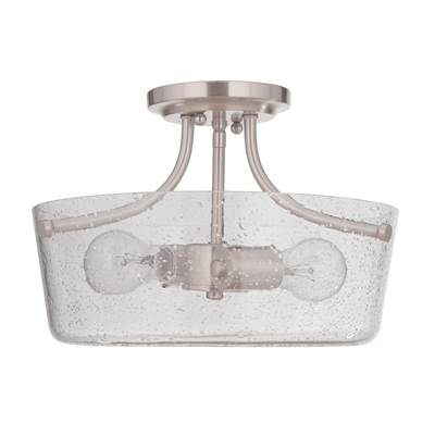 Craftmade Tyler 2 Light Semi-Flush in Brushed Polished Nickel