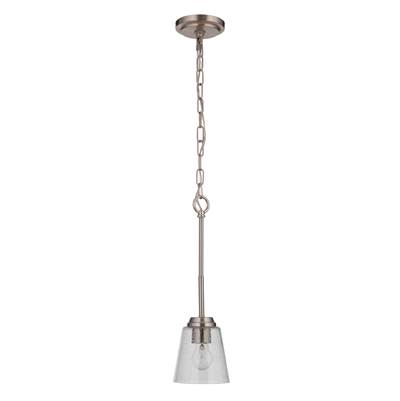 Craftmade Tyler 1 Light Mini Pendant in Brushed Polished Nickel