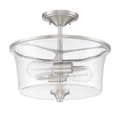 Craftmade Gwyneth 2 Light Convertible Semi-Flush in Brushed Polished Nickel
