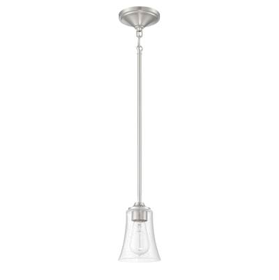 Craftmade Gwyneth 1 Light Mini Pendant in Brushed Polished Nickel