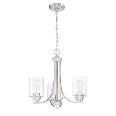 Craftmade Bolden 3-Light Chandelier in Brushed Polished Nickel