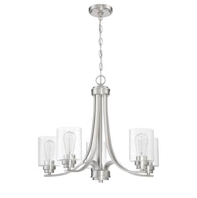 Craftmade Bolden 5-Light Chandelier in Brushed Polished Nickel