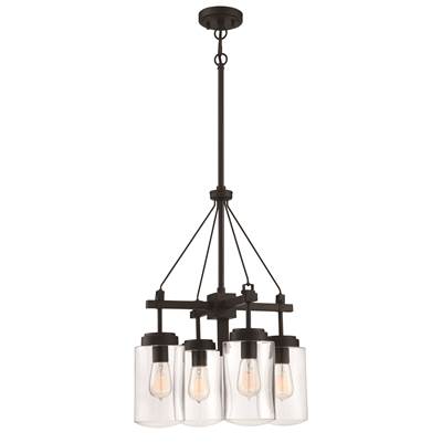 Craftmade Crosspoint 4-Light Outdoor Chandelier in Espresso
