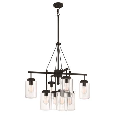 Craftmade Crosspoint 8-Light Outdoor Chandelier in Espresso