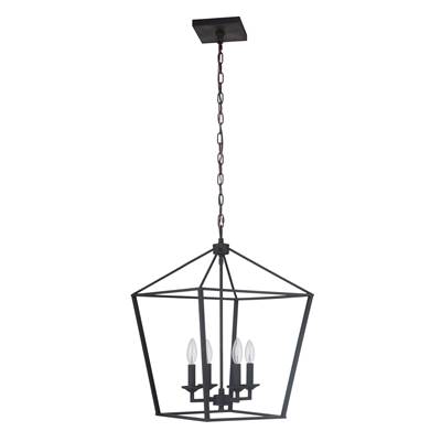 Craftmade Flynt 4-Light Medium Foyer in Flat Black