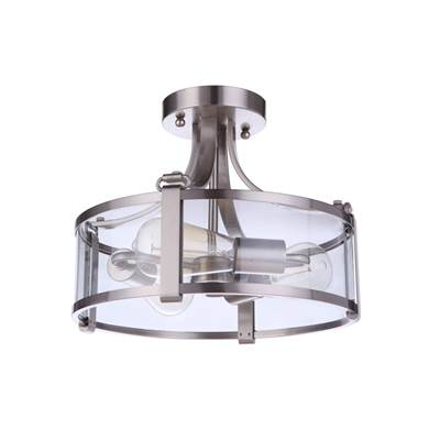 Craftmade Elliot 3 Light Semi-Flush in Brushed Polished Nickel
