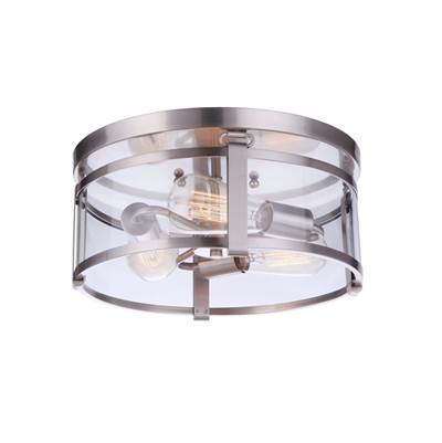 Craftmade Elliot 3-Light Flush Mount in Brushed Polished Nickel