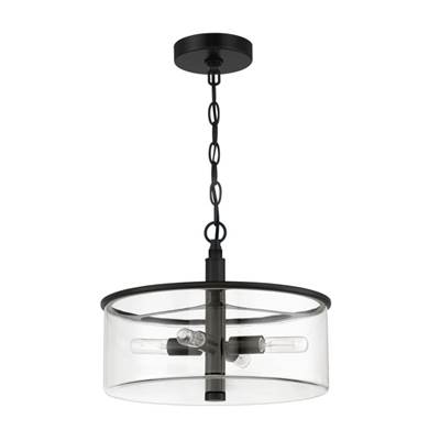 Craftmade Hailie 4 Light Convertible Semi-Flush in Flat Black