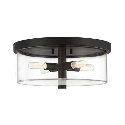 Craftmade Hailie 4-Light Flush Mount in Flat Black