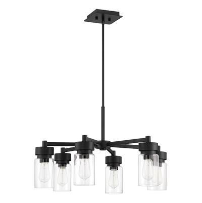 Craftmade Bennet 6-Light Outdoor Chandelier in Midnight