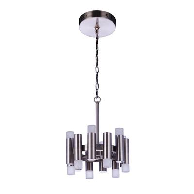 Craftmade Simple Lux 12 Light LED Convertible Semi Flush in Brushed Polished Nickel