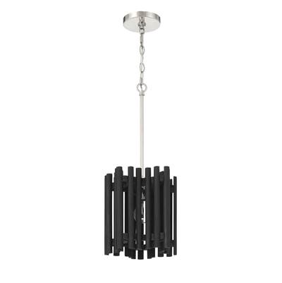 Craftmade Freeform 1 Light Pendant in Polished Nickel/Black Walnut