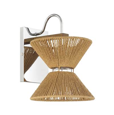 Craftmade Serena Wall Sconce - 1-Light in Chrome Walnut