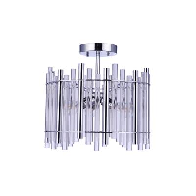 Craftmade Reveal 3 Light Semi Flush in Chrome