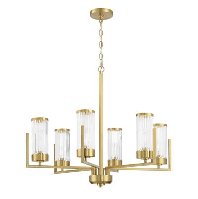 Craftmade Whittley 6-Light Mini Chandelier in Satin Brass