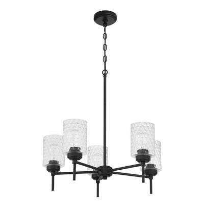 Craftmade Claire 5-Light Chandelier in Flat Black
