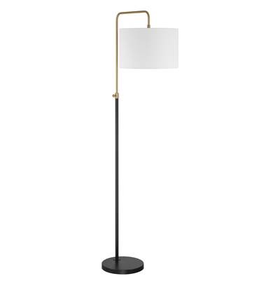 Craftmade Ingraham 1 Light Floor Lamp in Flat Black Satin Brass