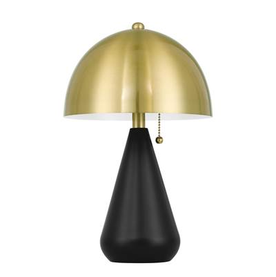 Craftmade Shelby 2 Light Table Lamp in Flat Black Satin Brass