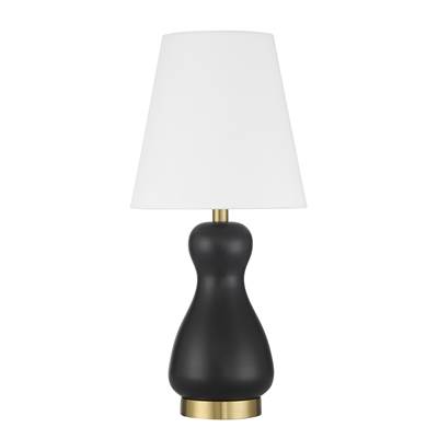 Craftmade Gloria 1 Light Table Lamp in Flat Black Satin Brass