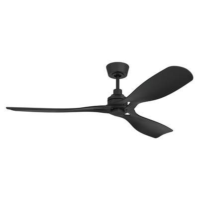 Craftmade Amigo 52" 3-Blade Ceiling Fan - Damp - Light Kit Optional in Flat Black