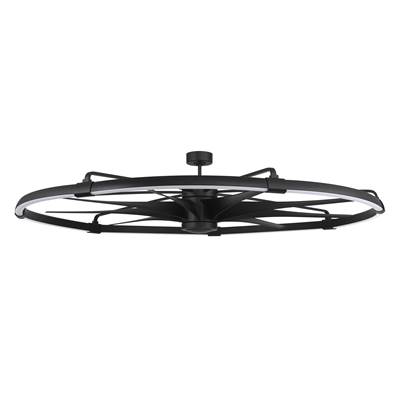 Craftmade Axel 80'' 9-Blade Ceiling Fan - Integrated Light Kit in Flat Black