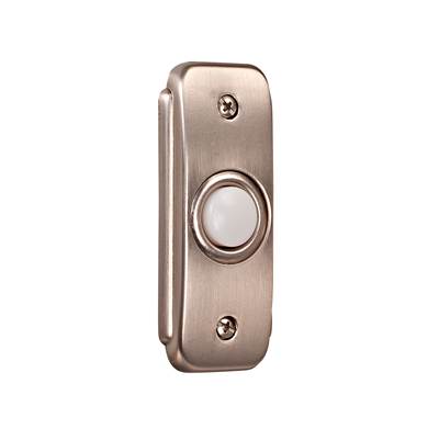 Craftmade Recessed Mount Stepped Rectangle LED Lighted Push Button in Pewter