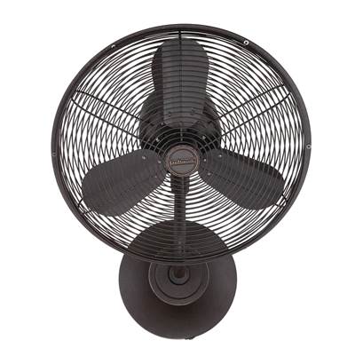Craftmade Bellows I 14" 3-Blade Hard-Wired Wall Fan - Indoor/Outdoor (Damp) in Aged Bronze Textured