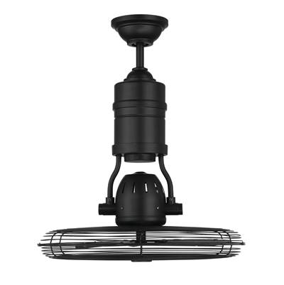 Craftmade Bellows III 18" 3-Blade Ceiling Fan - Damp - Not Light Kit Adaptable in Flat Black