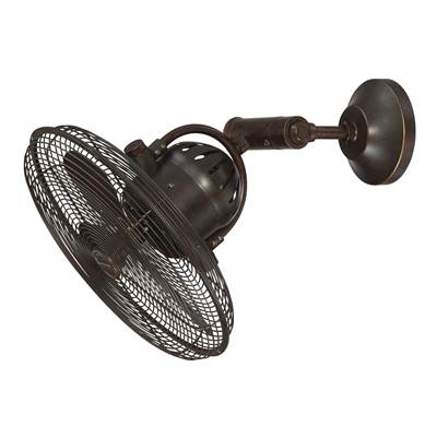 Craftmade Bellows IV 14" 3-Blade Ceiling Fan - Indoor/Outdoor (Damp) in Aged Bronze Textured