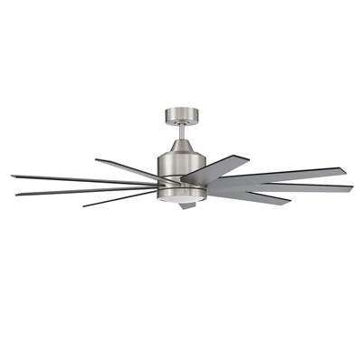 Craftmade Champion 60" 9-Blade Ceiling Fan - Light Kit Included in Brushed Polished Nickel