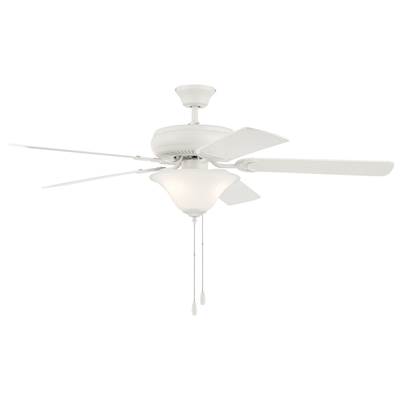 Craftmade Decorator's Choice Ceiling Fan - 52'' - 5-Blade - 2 Light in Matte White
