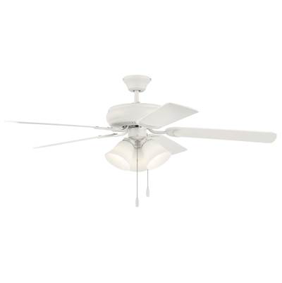 Craftmade Decorator's Choice Ceiling Fan - 52'' - 5-Blade - 3 Light in Matte White