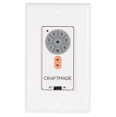 Craftmade IDC2 Wall Control - 6-Speed - Up/Down Light - Reverse in Flat Black