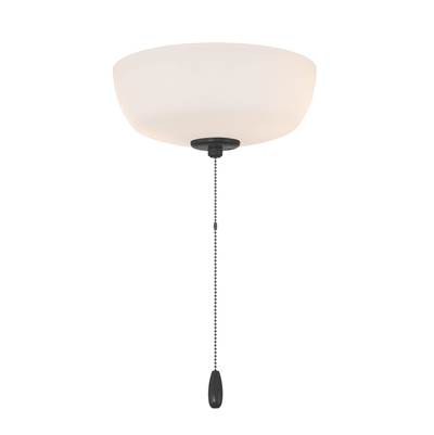Craftmade 2 Light Bowl Light Kit - White Frost Glass in Flat Black