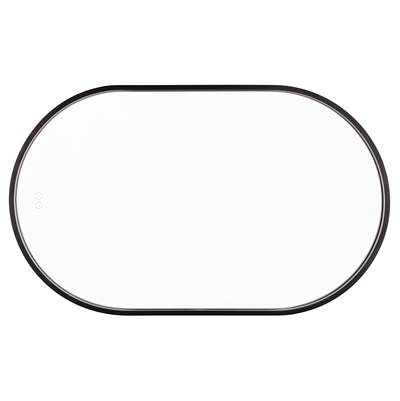 Craftmade Rachel 24" x 40" Oval Edge Lit LED Mirror - 3000-5000K - Defogger and Dimmer in Flat Black
